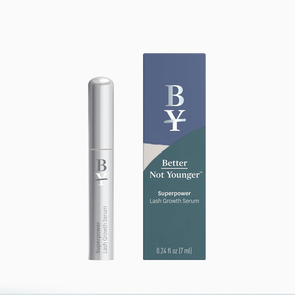 Mieux vaut pas plus jeune Sérum de laque Superpower (7ml) Conditionneur de laque avec Peptides, Vitamines et Nutriments - Amélioration du sérum pour les cils épais, plus longs et plus longs - Sans cruauté