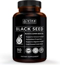 Capsules d'huile de graines noires - Nigella Sativa - Supplément de soutien immunitaire Gels mous - Pilules de cumin noir véticulant sous pression froide - 500 Milligrammes fabriqués aux États-Unis