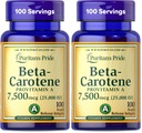La fierté de Puritan Beta Carotène pour la santé immunitaire et oculaire pour soutenir un système immunitaire sain 100 Softgels (paquet de 2)