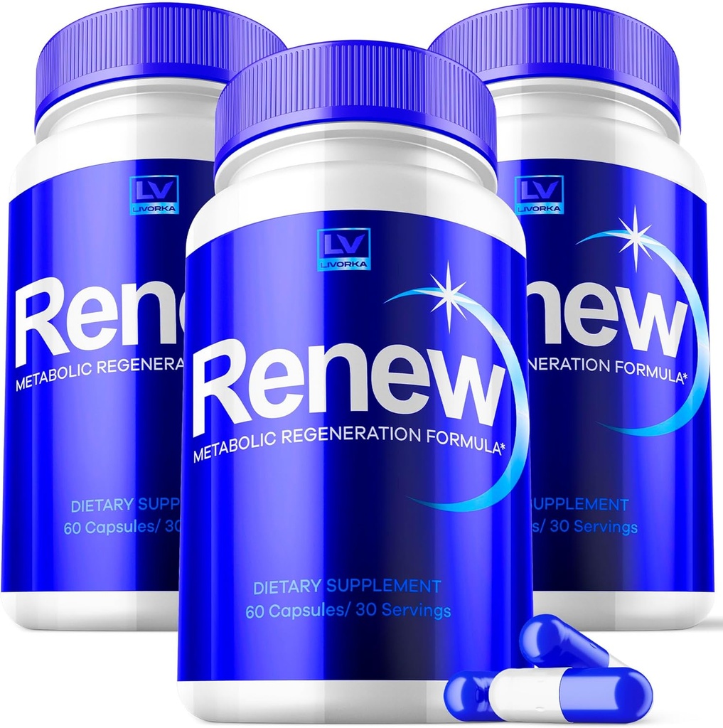 3 Pack - Renouveler, Renouveler Capsules, Renouveler pilules, Renouveler Capsules Avancé, Renouveler Maximum, 180 Capsules pendant 3 mois