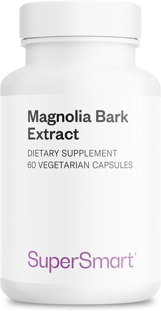 Supersmart - Extrait d'écorce de Magnolia (Max Strength) 300mg par jour - 90% Honokiol & Magnolol - Supplément d'écorce de Magnolia