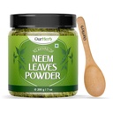 Pure Neem feuilles poudre solution naturelle pour la peau claire sans boutons et cheveux soyeux, idéal pour les packs visage, soins des cheveux, et le soutien de pigmentation avec cuillère en bois – 200g