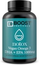 BoostCeuticals Omega végétalien 3 1000mg Algae Omega à base végétale Pas de stéarates Non GMO Sans gluten.