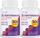 Supplément GLP-1 - 300 milliards AFU Akkermansia Muciniphila, Akkermansia Probiotic pour les femmes et les hommes, pour Boost GLP-1, Digestive, Gut, Immunity, Améliore la fonction de doublage Gut & Murs intestinaux, 120 Compte
