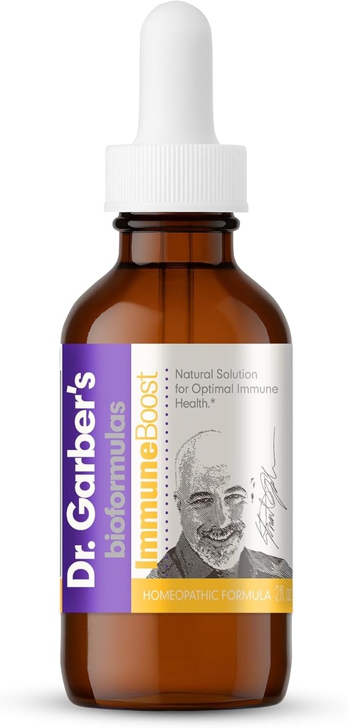 Dr Garber's Natural Solutions Immune Boost Health Oral Drops - Supplément liquide Gemmothérapie pour renforcer l'immunité, soutenir le système immunitaire, augmenter la résistance et contient des antioxydants - 60ml
