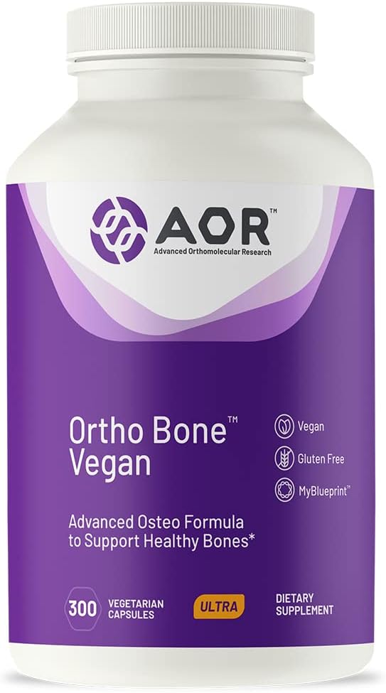 AOR, Ortho Bone Vegan, Osteo Formula pour soutenir les os sains, 300 capsules (60 portions)