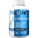 fitcode Pure Extra Strength L-Arginine HCl 1500mg, supplément à l'oxyde nitrique pour la vasculaire, les pompes, l'endurance, la performance, la croissance musculaire, l'énergie, puissante N.O. Capsules de pompes musculaires (50 portions)