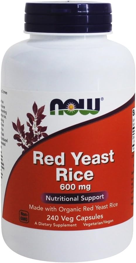 Riz de levure rouge 600 mg, 240 Vcaps, MAINTENANT Aliments
