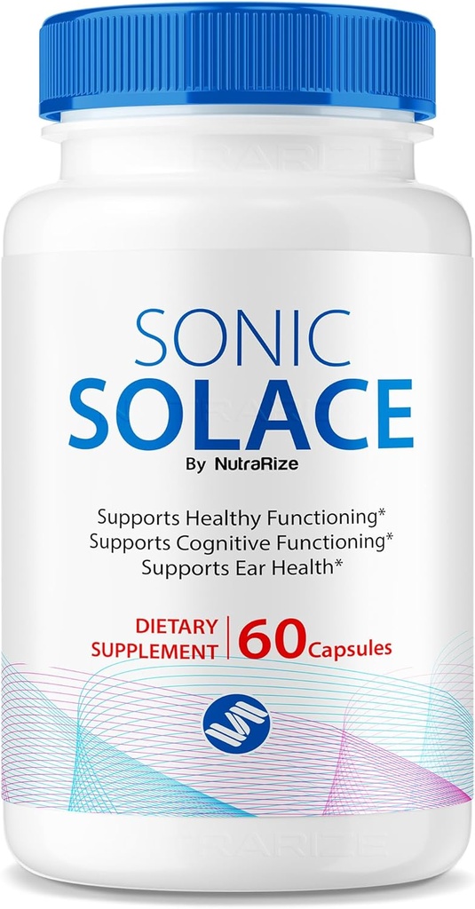 Solace sonique - Formule avancée pour maintenir l'ouïe saine, Solace sonique officiel pour la santé de l'oreille, tout soutien naturel pour le bien-être général, examen SonicSolace (60 capsules)