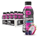 Boissons d'hydratation Protein2o - 2-en-1 liquide clair de lactosérum protéinique isolat et électrolyte boisson - 15g de protéines, vitamines B5, B6 - Récupération après l'entraînement - 16,9 Fl Oz - 12 Comte de fruits Dragon