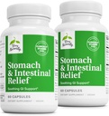 Terry Naturally Stomach & Intestinal Relief - Supplement to Aid Digestive Health & Intestinal Lining - Aids Against Occasional Digestive Discomfort to Soothe Stomach - 60 Capsules (2 Pack)