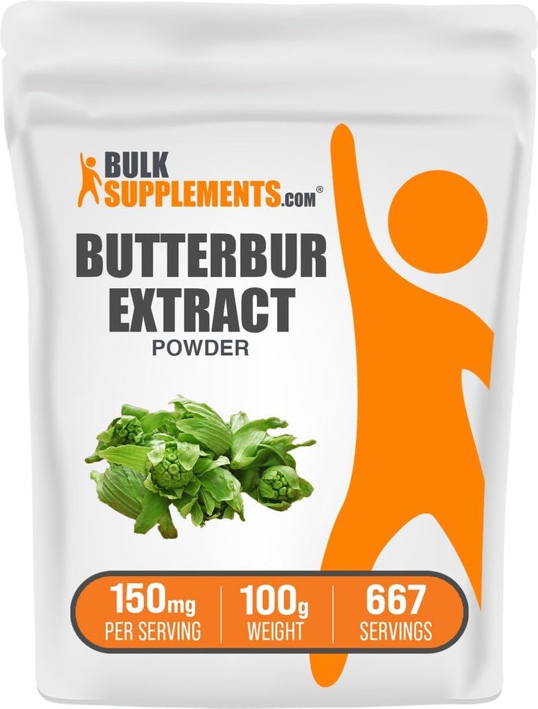 BulkSupplements.com Butterbur Extract Powder - Butterbur Supplements, Antioxidants Supplement - Vegan & Gluten Free, 150mg per Serving, 100g (3.5 oz) (Pack of 1)