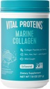 Protéines vitales Supplément en poudre de peptides de collagène marin pour les ongles de peau - Collagène hydrolysé - 12g par portion - 7,8 oz Canister