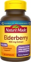 Nature Made Elderberry 400 mg Extract with Vitamin C and Zinc, Dietary Supplement for Immune Support, 60 Capsules, 60 Day Supply