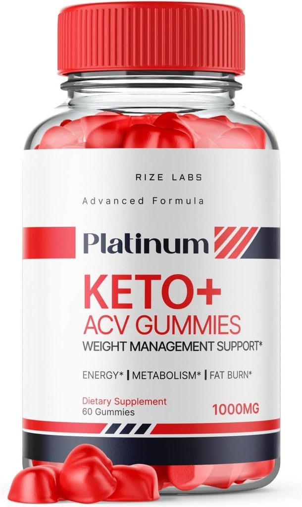 rize labs Platinum Keto AVC Gummies pour la perte de poids avancée, supplément pour la force maximale Gomitas (60 Gummies)