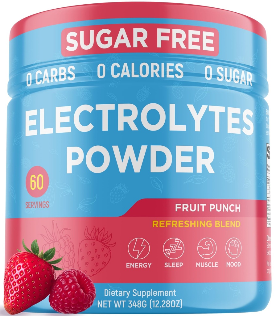 Keto Vitals Poudre d'électrolytes Keto-Friendly Electrolytes avec Potassium, Magnésium, Sodium, Calcium