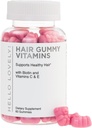 Vitamines capillaires Gommies - Biotin 5000 mcg avec vitamine E, C & Zinc, Vitamines de croissance capillaire pour les femmes et les hommes - Supplément plus fort, beau cheveux, peau et ongles, sans OGM et sans gluten - 60 ours gommy