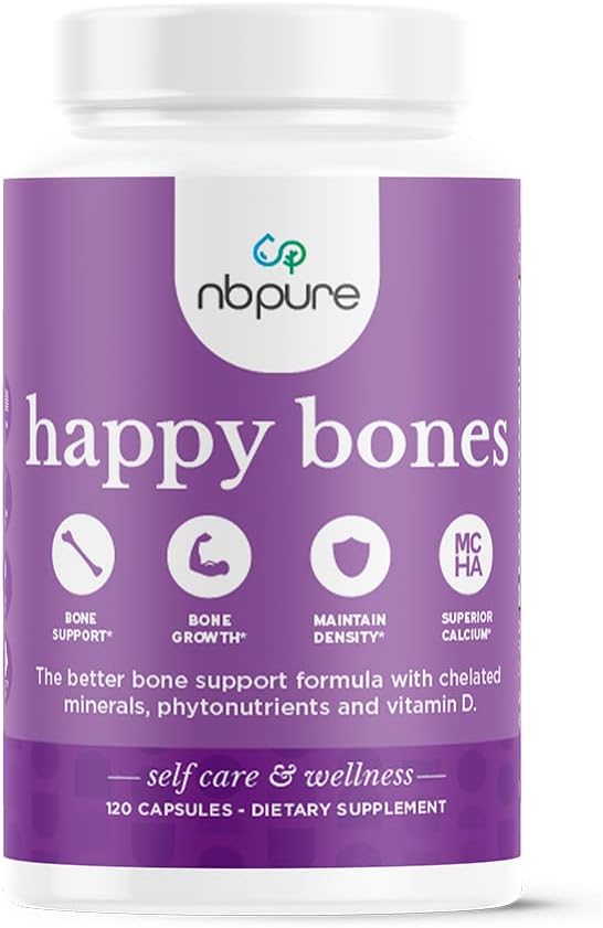 nbpure Happy Bones Better Bone Support Supplément, 120 Capsules