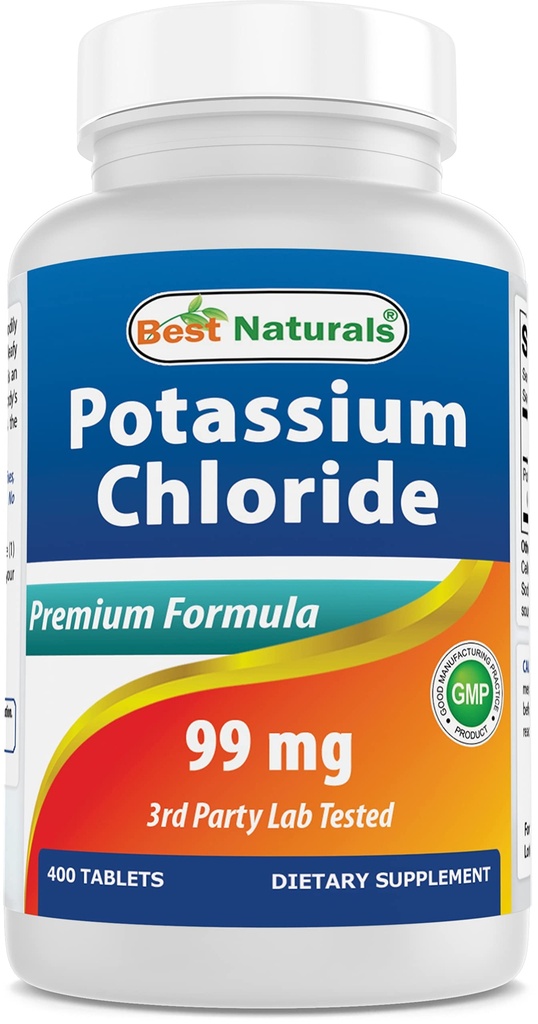 Meilleur supplément de chlorure de potassium naturel 99mg 400 Comprimés - 3ème laboratoire party testé