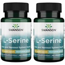 Swanson Ajipure L-Serine - Supplément acide amino appuyant la santé cérébrale et la fonction du système nerveux - Formule naturelle favorisant la fonction cognitive - (60 capsules de Veggie, 500 mg chacune) (2 paquets)