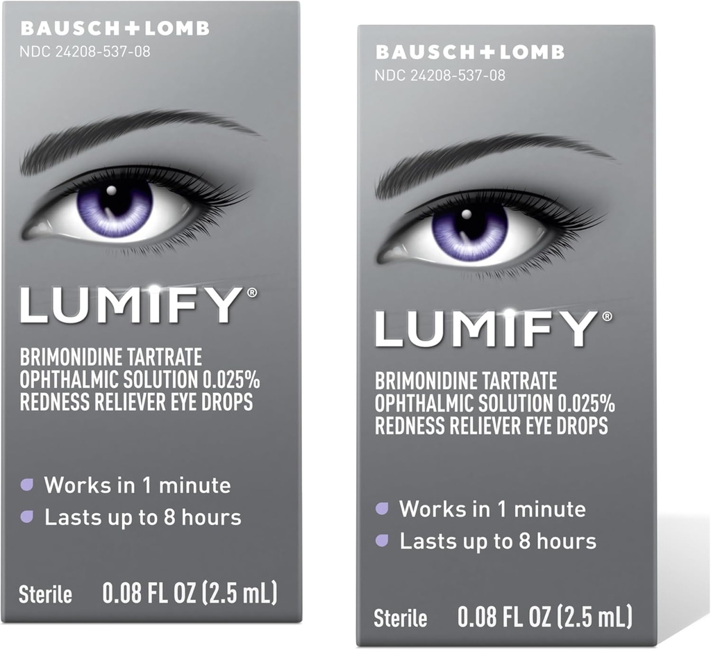 LUMIFY Redness Relievers gouttes oculaires 0,08 fl oz (2,5 mL) Boîte de 2