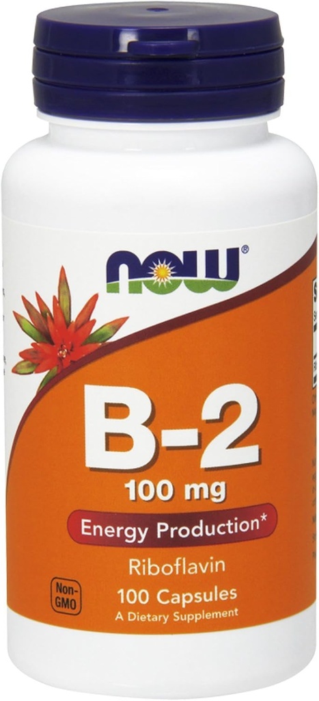 Vitamine B-2 (riboflavine) 100mg, 100 Capsules (paquet de 3)