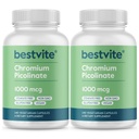 BESTVITE Picolinate de chrome 1000mcg (480 Capsules végétariennes) (240 x 2) - Pas de stéarate - Pas de phosphate de dicalcium - Vegan - Sans gluten - Non-OGM
