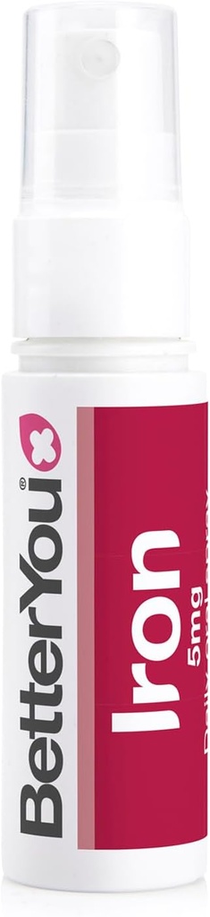 BetterYou Iron 5 Vaporisateur oral - Supplément naturel de vitamine liquide - Supplément quotidien de fer Vaporisateur de vitamine - Facile, Taste Alternative aux pilules - 0,85 oz
