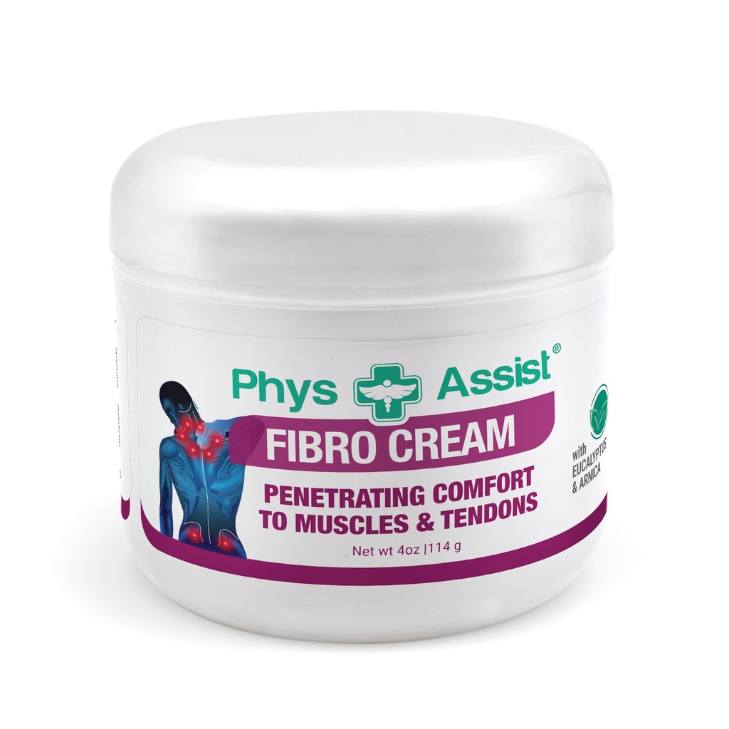 PhysAssist Fibromyalgia Crème – Apaisant et refroidissant botanique naturel, 4 oz pot.
