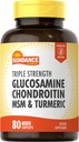 Sundance Glucosamine Chondroïtine avec MSM et Turmeric. 80 Caplets.