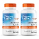 Meilleur médecin, (2 packs) Vitamine D3, 125 mcg (5000 UI), 360 Softgels