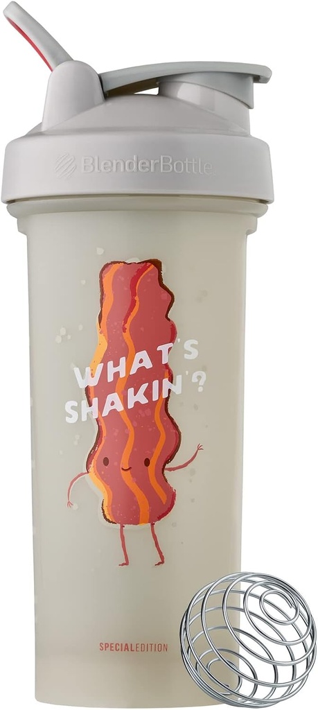 BlenderBottle Juste pour Fun Classic V2 Shaker Bouteille parfaite pour les shakes protéiques et préentraînement, 28-Ounce, What's Shakin'