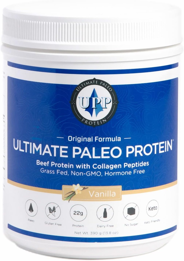Ultimate Paleo Protein Powder.Protéine de boeuf gras premium avec des peptides de collagène.