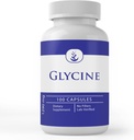 Ingrédients originaux purs Glycine, (100 Capsules) Pure, Pas d'additifs ou de remplissage, laboratoire vérifié