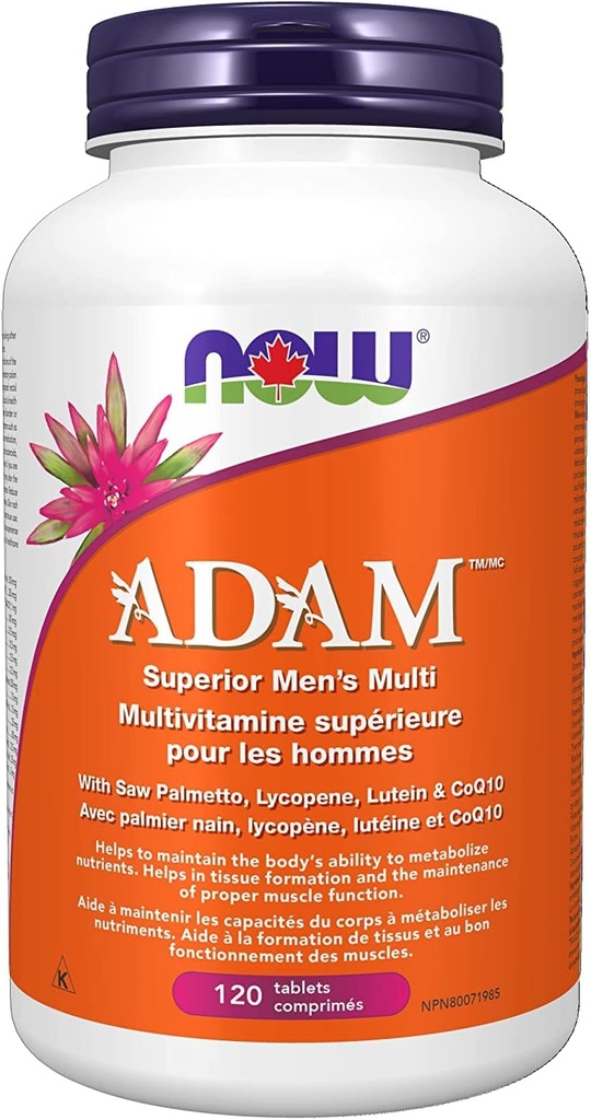 Maintenant Nourriture Adam Multi 2/Jour 120Tab, 120 CT