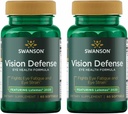 Swanson Vision Defense Antioxydant Vision Supplément Santé Lutéine Zeaxanthin Astaxanthin Brocoli Extrait Bilberry Extract 60 Softgels Sgels (2 Pack)