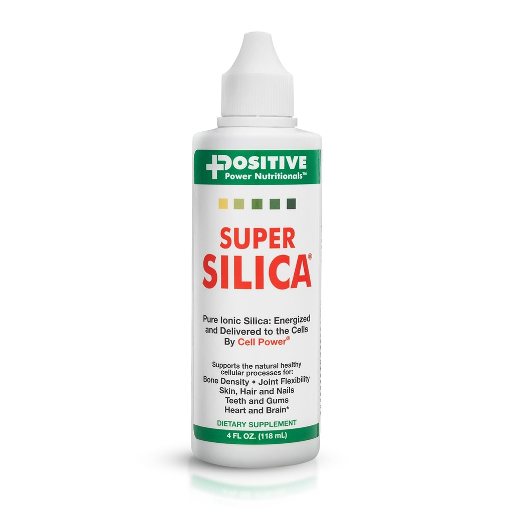 Positive Power Nutritionals Super Silica Supplements (4oz) - Silica Mineral Supplements - Silica Liquid Supplement - Silica Liquid Supplement - Silica Liquid Supplement avec Collagen Boosting Silicon