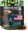 L'opération Good Boy Calmant Chews pour chiens, anti-stress Chews avec camomille et tryptophane pour la détente – 90 douceurs, ingrédients naturels, Vétéran possédé - Saveur de boeuf