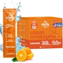 MyHy Packets d'hydratation liquide, Mélange de boissons électrolytes pour adultes et enfants Soutien à l'hydratation, Relief de déshydratation pour les voyages, grossesse, fitness, Bachelor & Bachelorette Party – Orange, 50 Comte