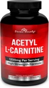 Bounty divine Capsules d'acétyle L-Carnitine 1200mg par portion - L Supplément de carnitine 120 Capsules végétariennes