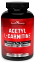 Bounty divine Capsules d'acétyle L-Carnitine 1200mg par portion - L Supplément de carnitine 120 Capsules végétariennes