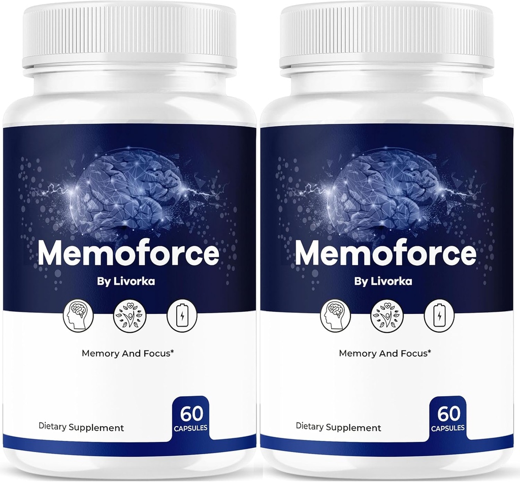 (2 Pack) Supplément Cerveau de Mémoforce - Pills de Formule Premium de Mémoforce officielle, Supplément Cerveau de Mémo force de soutien avancé pour le mieux-être et la santé globale, Avis de Mémoforce, 120 Capsules pendant 2 mois