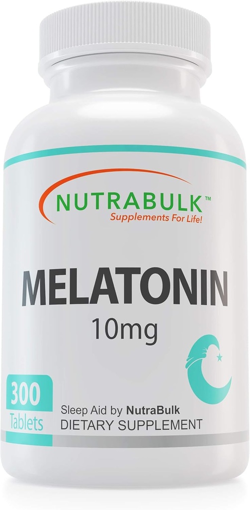 Melatonine 10 mg Comprimés – Libération rapide Aide naturelle au sommeil nocturne pour les adultes. (300 Nombre)