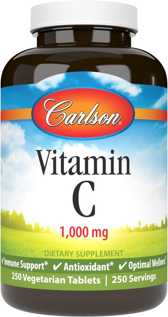 Carlson - Vitamine C 1000 mg, 250 Nombre