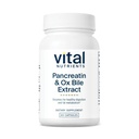 Nutriments vitaux Extrait de bile de pancréatine et d'oxygène 500mg , enzymes digestifs naturels pour les femmes et les hommes , soutient la digestion des protéines, des graisses et des glucides* , sans gluten, sans lait et sans soja 60 capsules