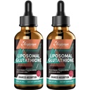2000MG Glutathion liposomique gouttes liquides, absorption ultra élevée, désintoxication naturelle, système immunitaire et peau Supprot*, L-Glutathion, vitamine C et acide hyaluronique, capsules Alternative, 4,05 OZ