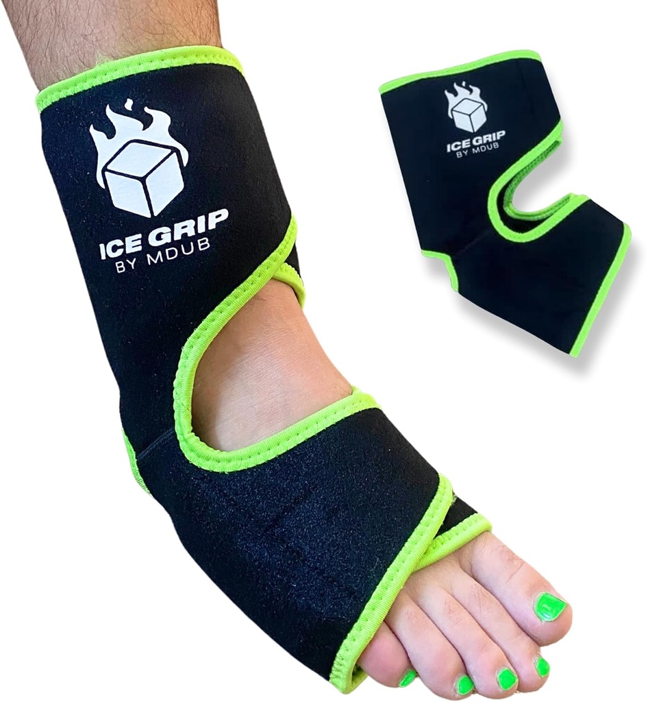 Enveloppe de glace chaude et froide de cheville de pied post-chirurgie Compresse Gel réutilisable pour les blessures Flexible pour l'inflammation, post-chirurgie, cheville, pied, soccer, basketball, thérapie de soulagement de récupération