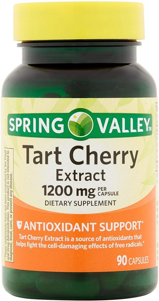 Spring Valley Tart Extrait de cerise pour la santé articulaire, 1200 Mg, 90 Capsules