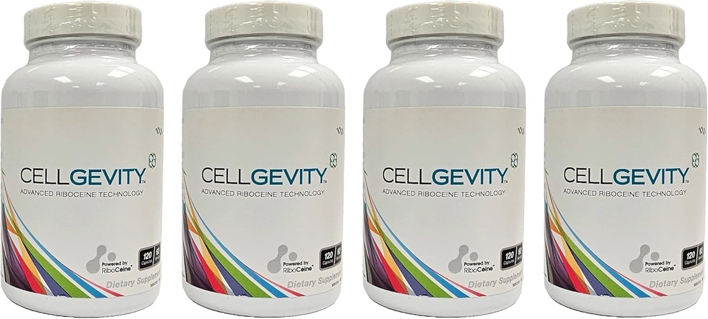 Max International Advanced Glutathion Support avec RiboCeine & Antioxydants (120 capsules) 4 Pack (120 jours) Supporte la santé cellulaire (sans gluten et sans mélamine)