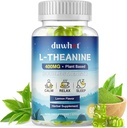 L-Theanine Gummies 400mg, Supplément Théanine à croquer pour les adultes et les enfants 4+, Natural Stress Relief, supplément zzZ & Focus, Vegan, Sucre faible, Non-Drowsy, Lemon Flavor, 60 Chewables